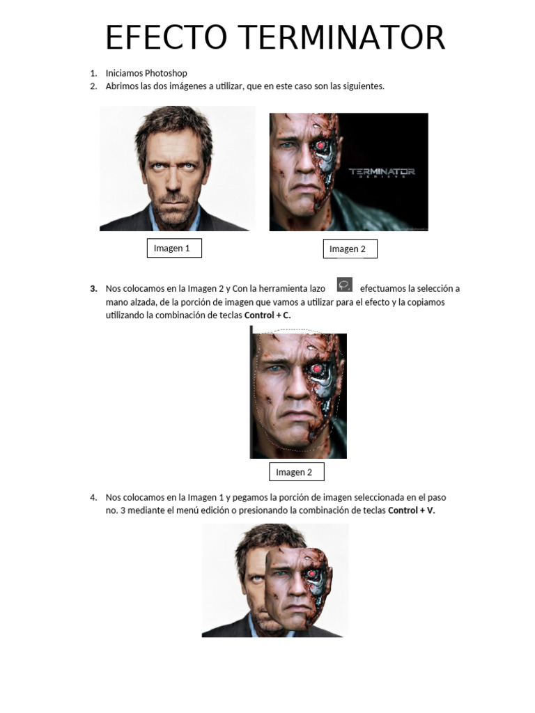 Efecto Terminator en Photoshop | PDF