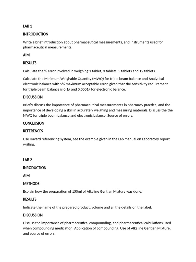 Lab Report Guidline | PDF