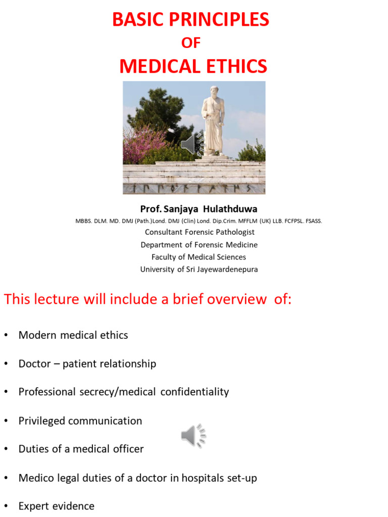 Basic Principles of Medical Ethics | PDF