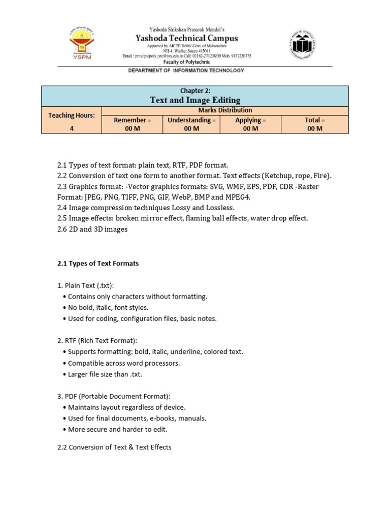 Unit II Multimedia Notes | PDF | Digital Technology | Computer Graphics