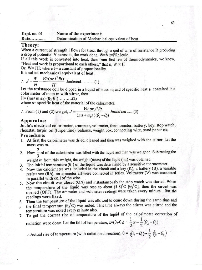 Physics Practical 2nd Paper HSC-2025 | PDF