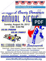 Strafford County Democrats Annual Picnic- 2012 Flyer