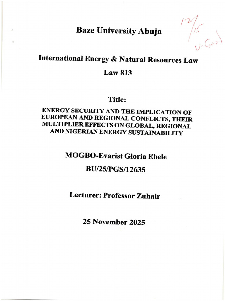 Energy Security | PDF