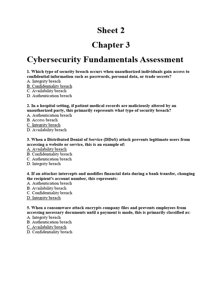 Cyber - Sheet 2 - To Student With Answers | PDF | Malware | Spyware