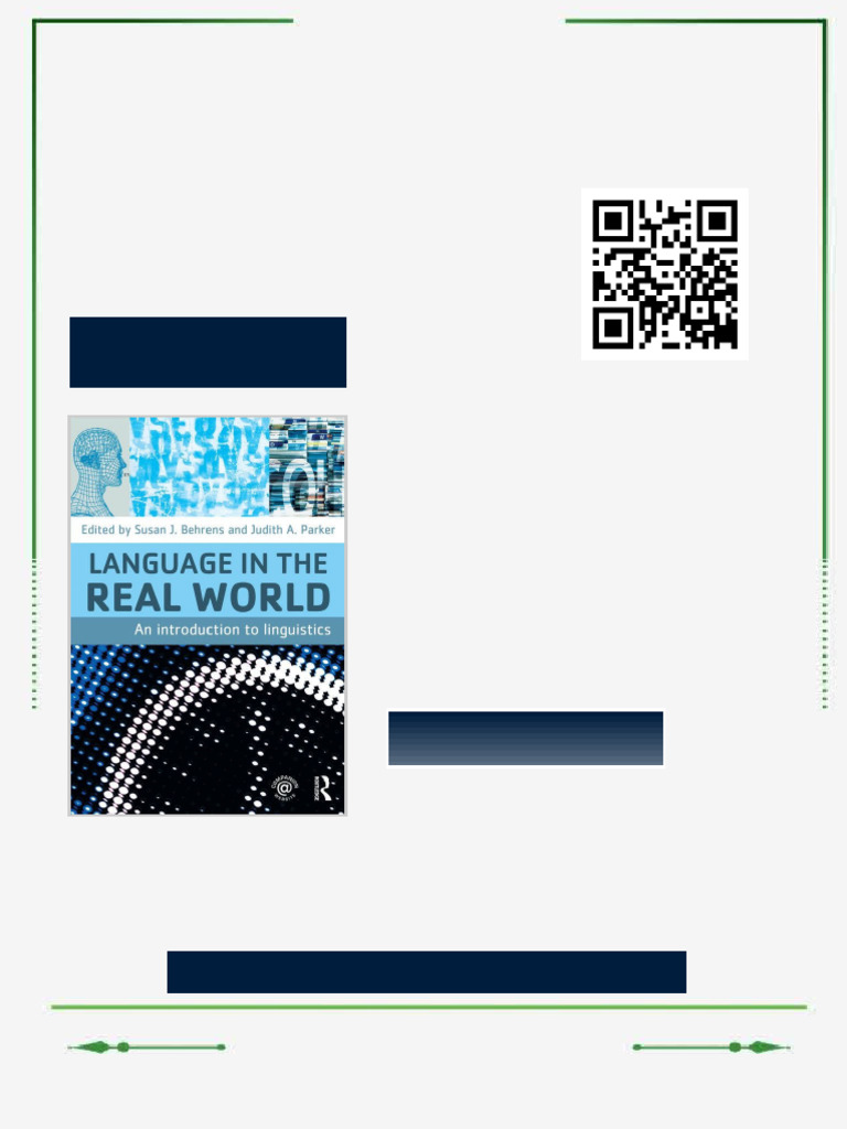 Language in the Real World An Introduction to Linguistics 1st Edition ...