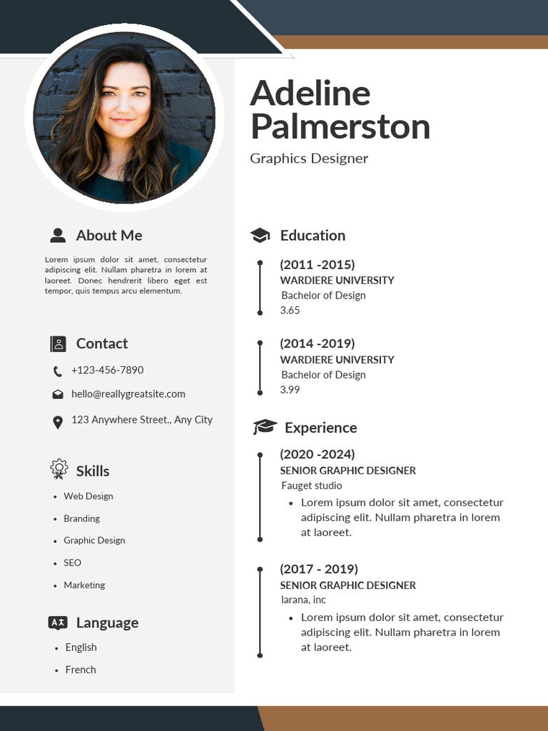 Modern Minimalist Professional CV Resume | PDF