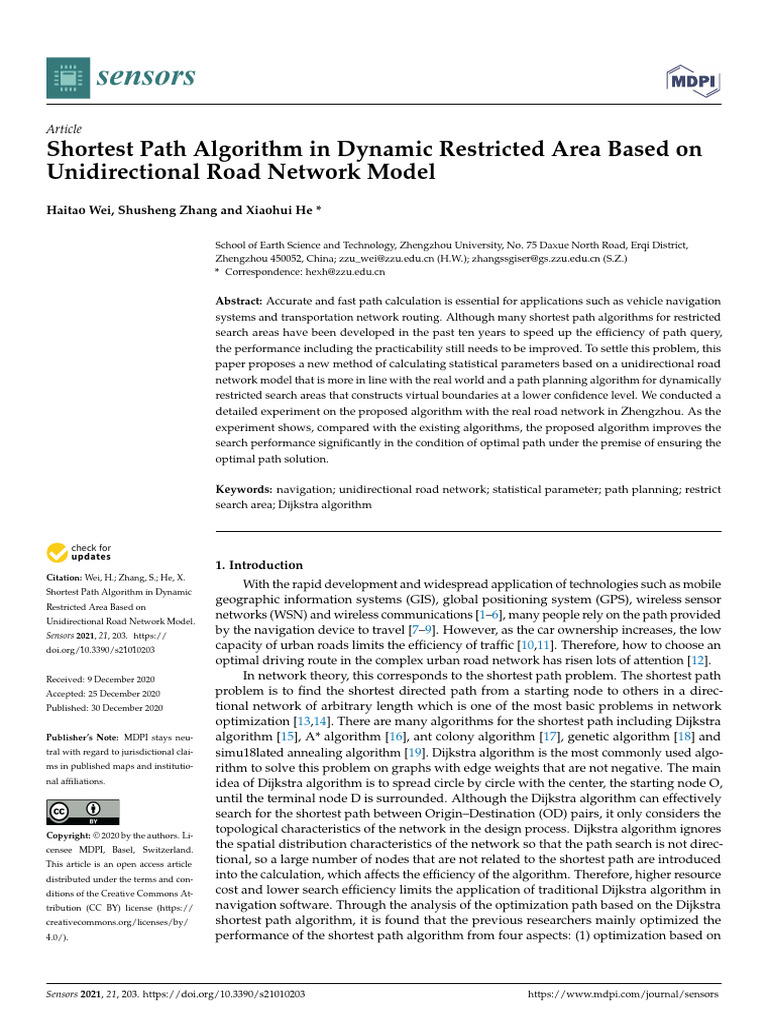 r6 Shortest Path Algorithm in Dynamic Restricted Area Based On ...