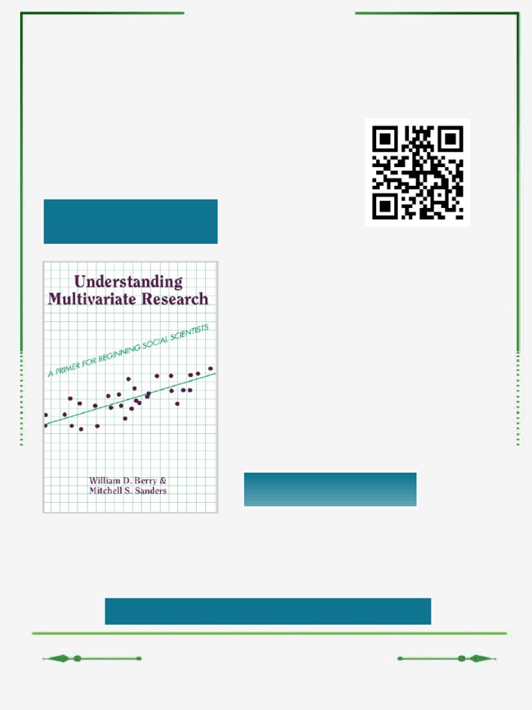 Understanding Multivariate Research a Primer For Beginning Social ...