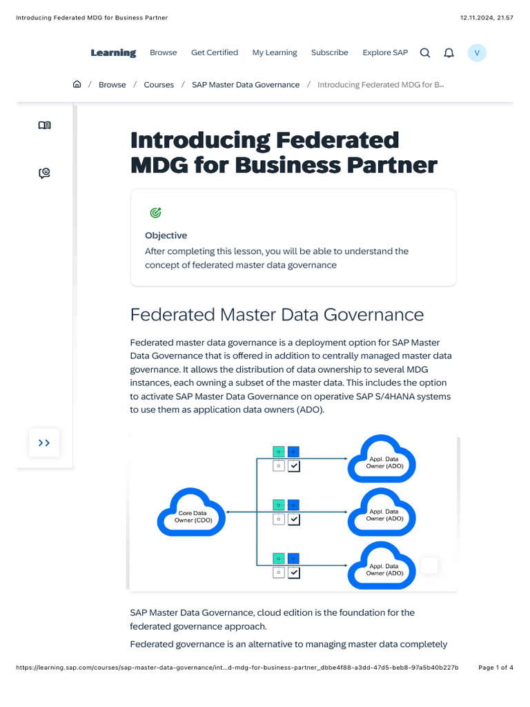 Introducing Federated MDG for Business Partner | PDF