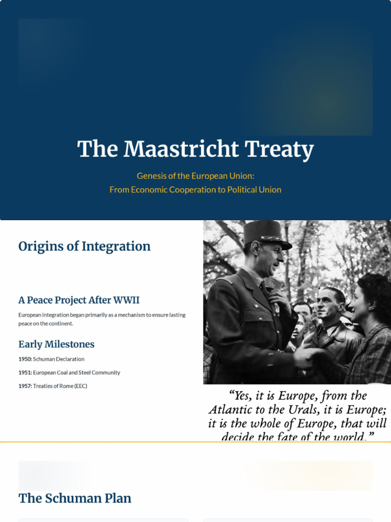 The Maastricht Treaty | PDF