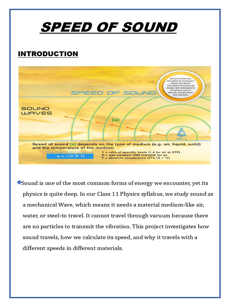 Speed of Sound Physics Reserch Project_organized (1) | PDF | Friction ...