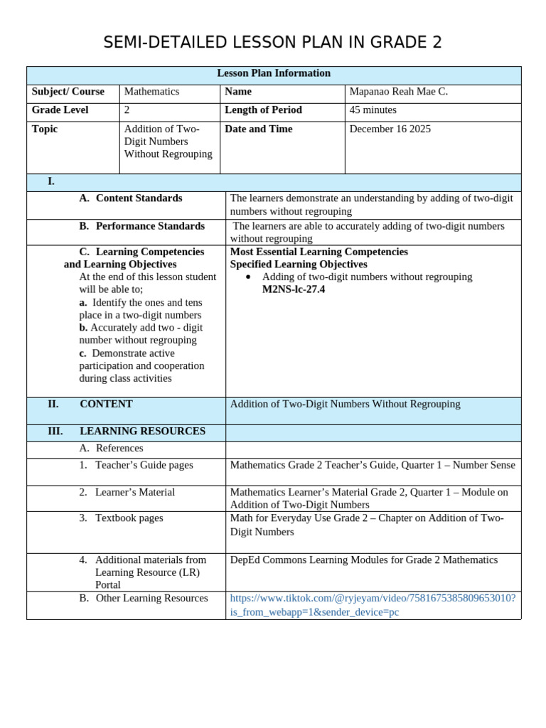 Semmi | PDF | Learning | Lesson Plan