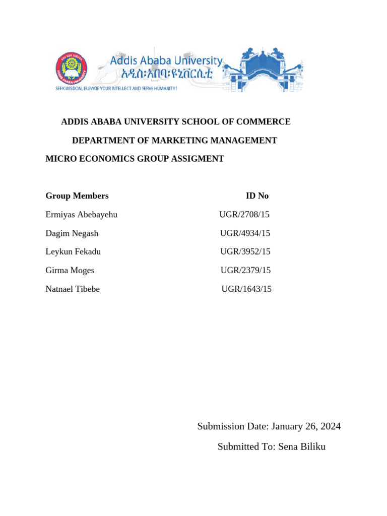 Addis Ababa University School of Commerce | PDF