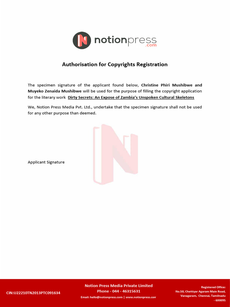 Copyrights Authorization Form Final | PDF