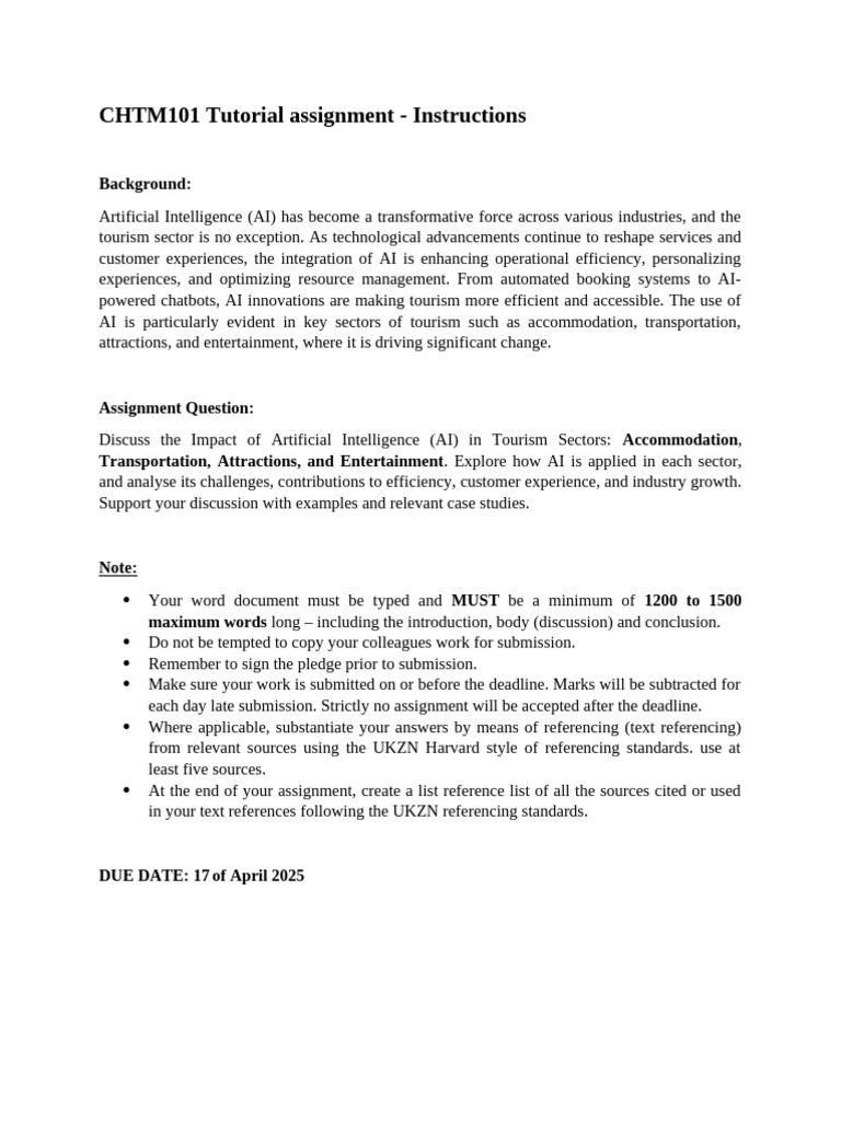 CHTM 101 Assignment 101 Updated | PDF