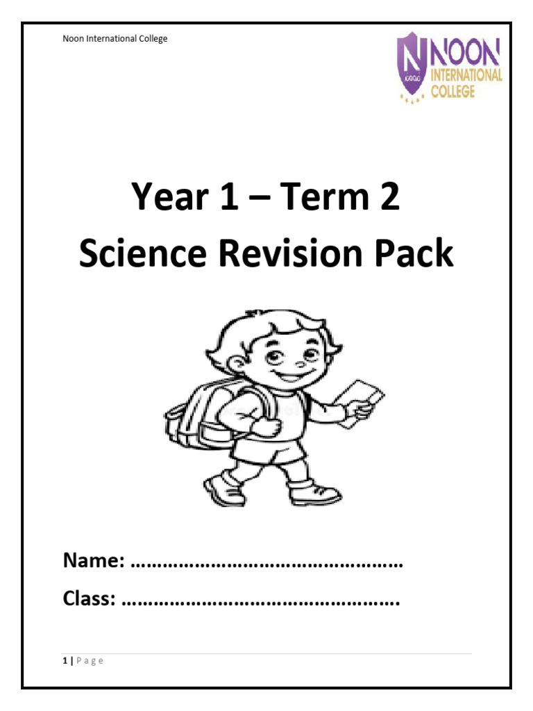 Year 1 Term 2 Science Revision Pack Year 1 Science (1) | PDF