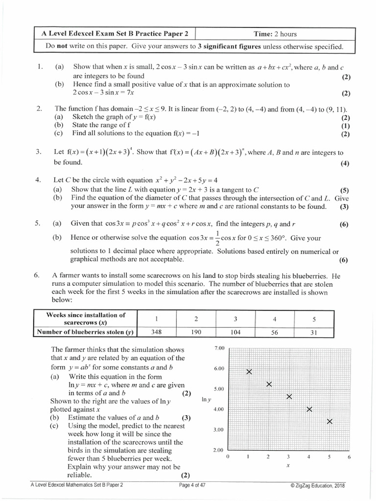Pure Practice Paper 4 | PDF