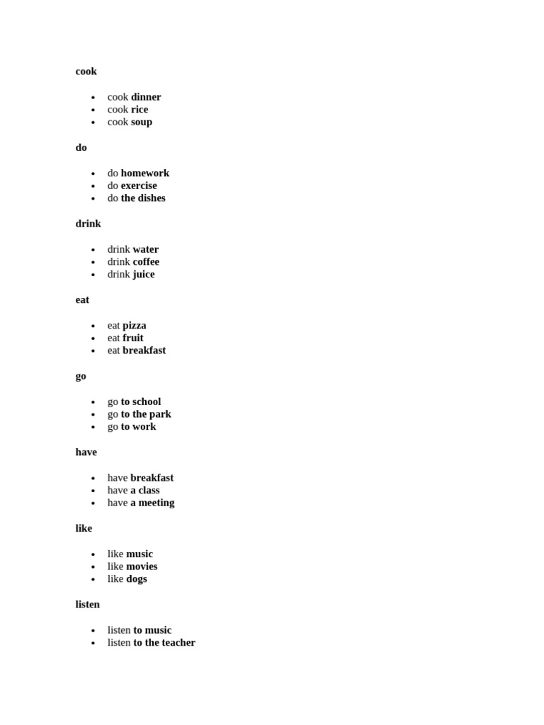Verb Phrases 3 Options | PDF