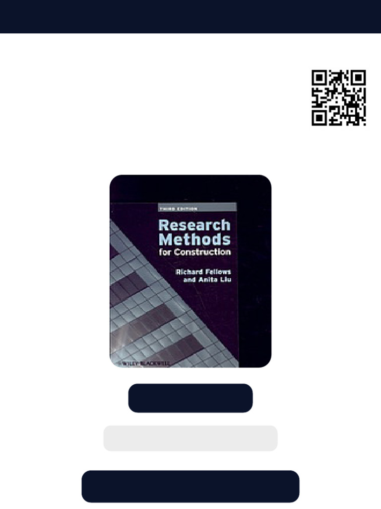 Research Methods For Construction 3rd Ed Edition Richard Fellows Ebook ...