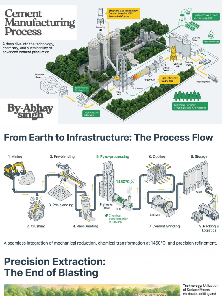Cement Process Design & Flow Diagrams | PDF
