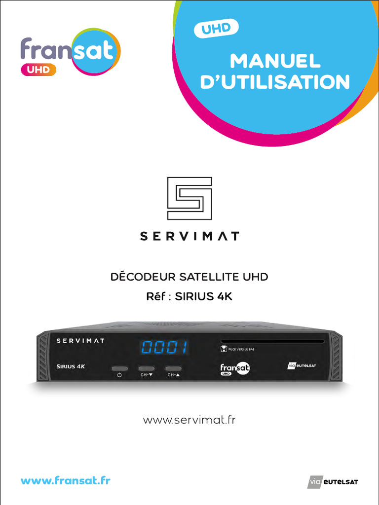 Notice Démodulateur Satellite SIRIUS 4k Français | PDF | Magnétoscope ...