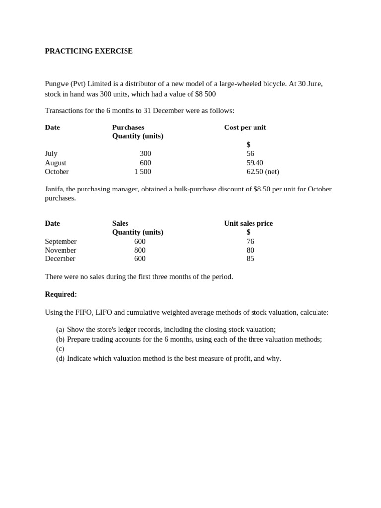 Practicing Exercise | PDF