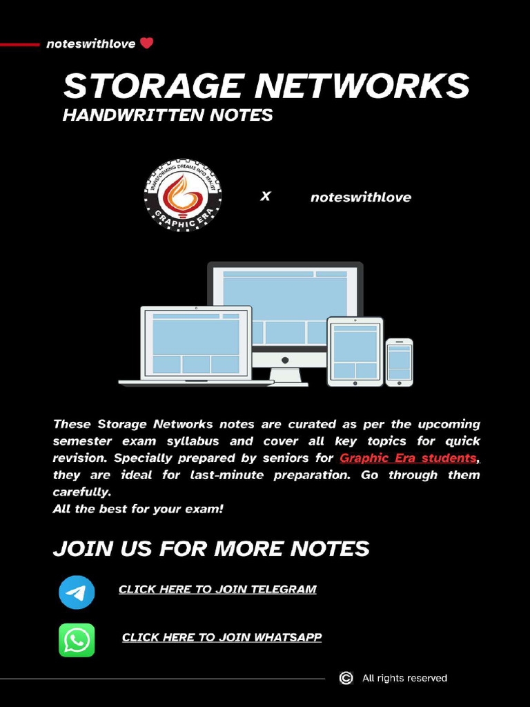 Storage Networks Unit 1 Notes | PDF