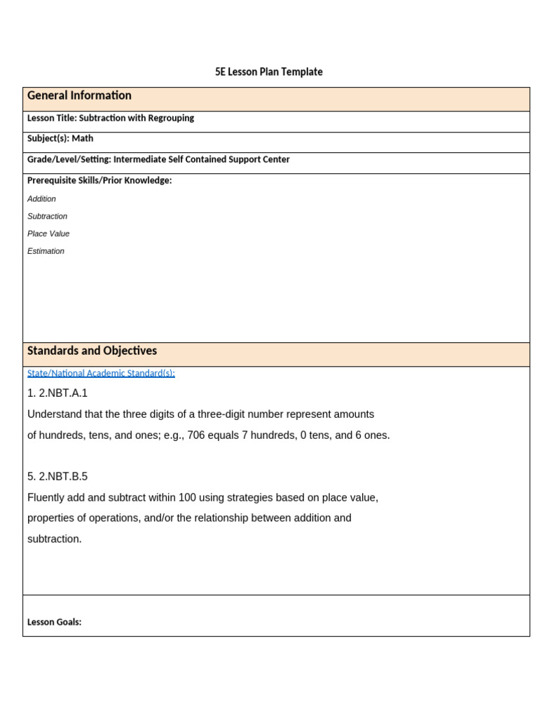 Task 1 Part B Lesson Plan (Final) | PDF | Individualized Education ...