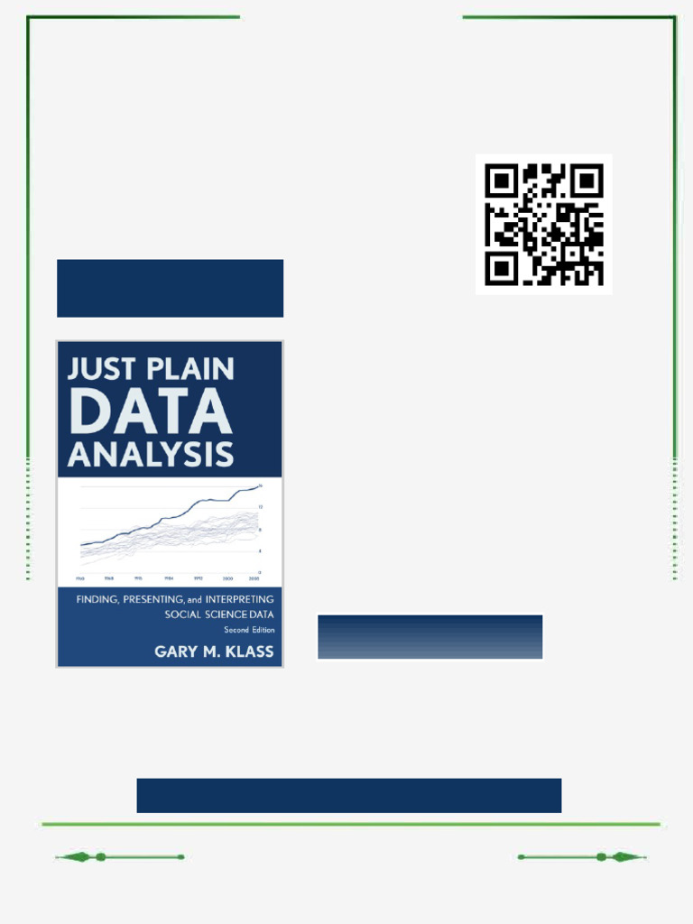 Just Plain Data Analysis Finding Presenting and Interpreting Social ...