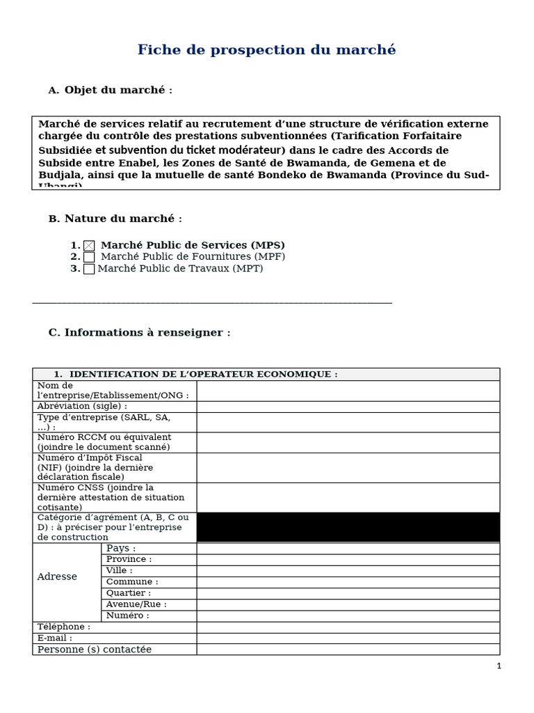 Fiche Prospection MP | PDF