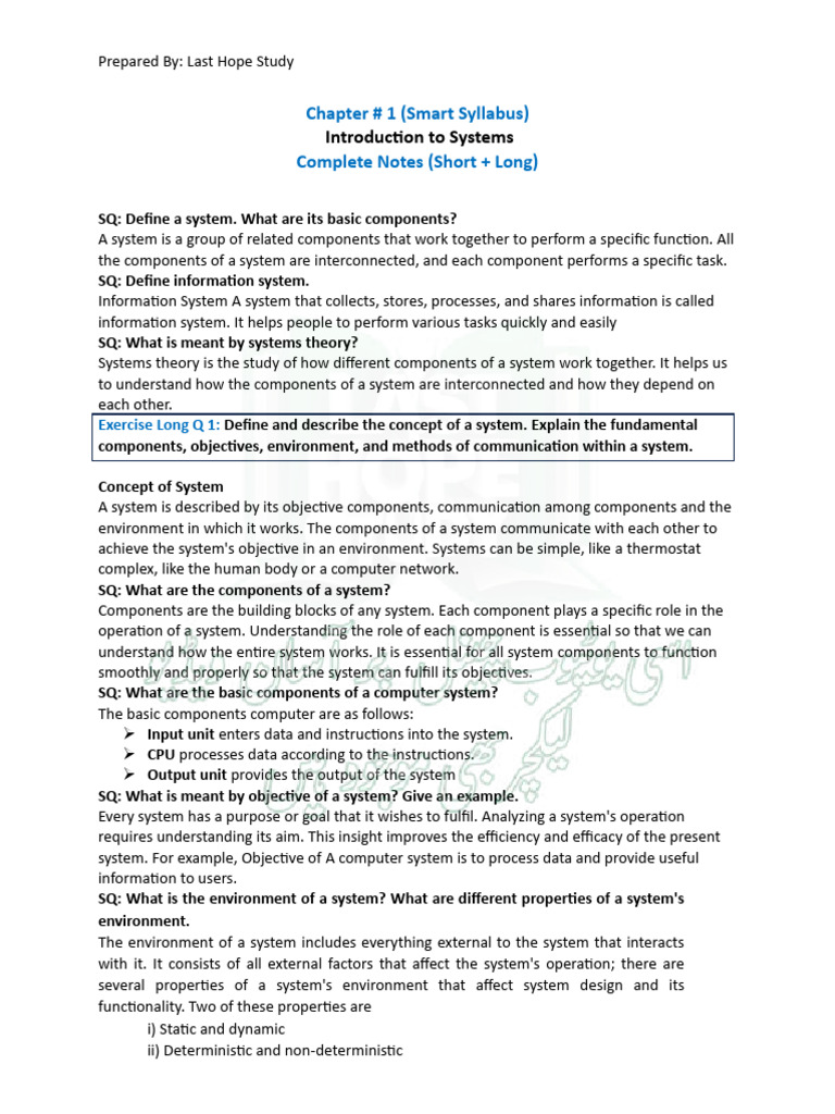 9th Computer Chapter 1 Smart Syllabus Watermark Compressed | PDF ...