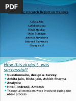 Download Marketing Research Report on Watch industry by ambesh Srivastava SN10125783 doc pdf