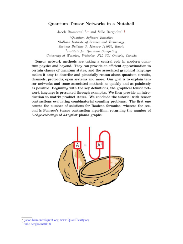 What Are Tensor Networks | PDF | Tensor | Vector Space