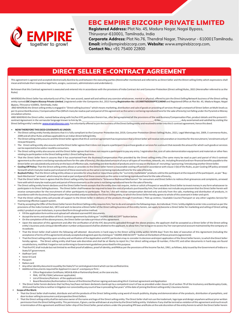 1708273981-Ebc Empire E-Contract Application Form | PDF | Bankruptcy ...