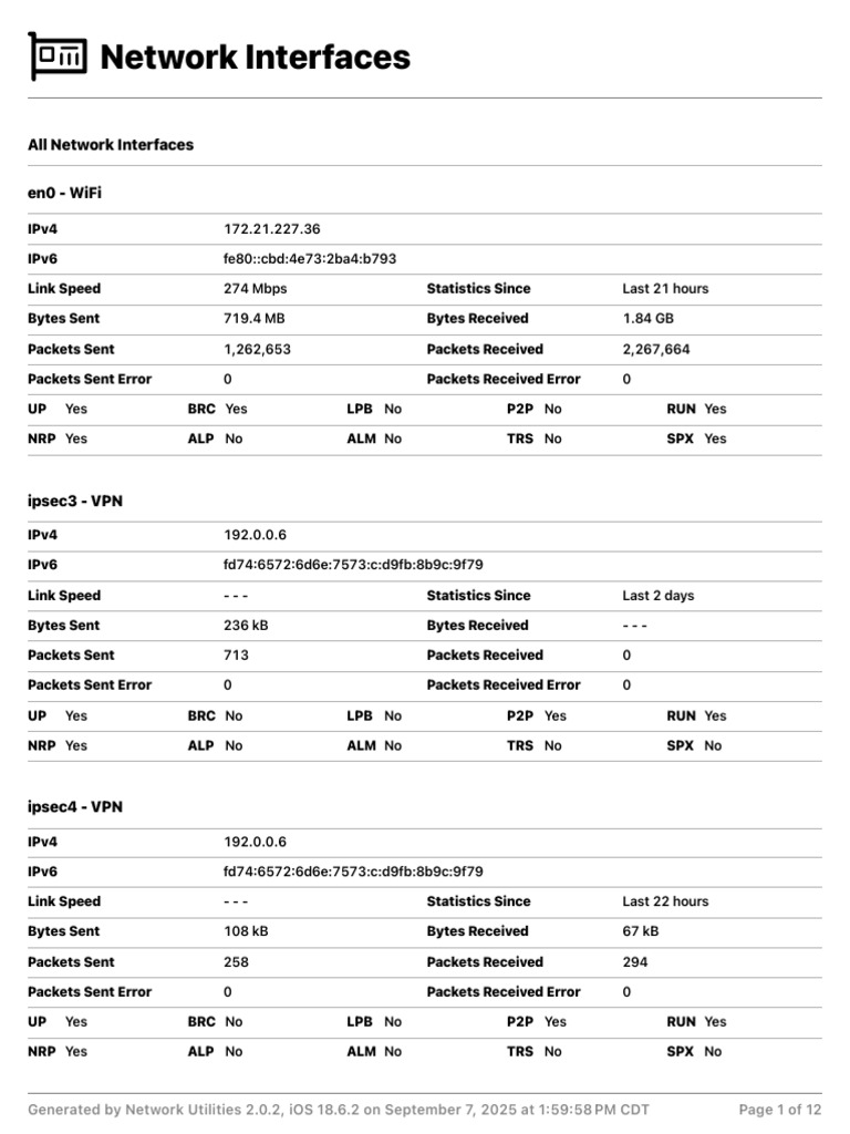 Network - Interfaces 20250907 015958 | PDF | I Pv6 | Network Architecture