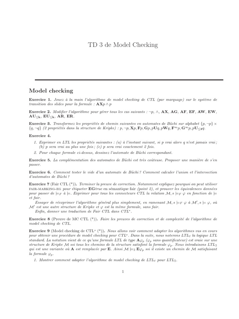 MC td3 | PDF | Logique mathématique | Méthode formelle (informatique)
