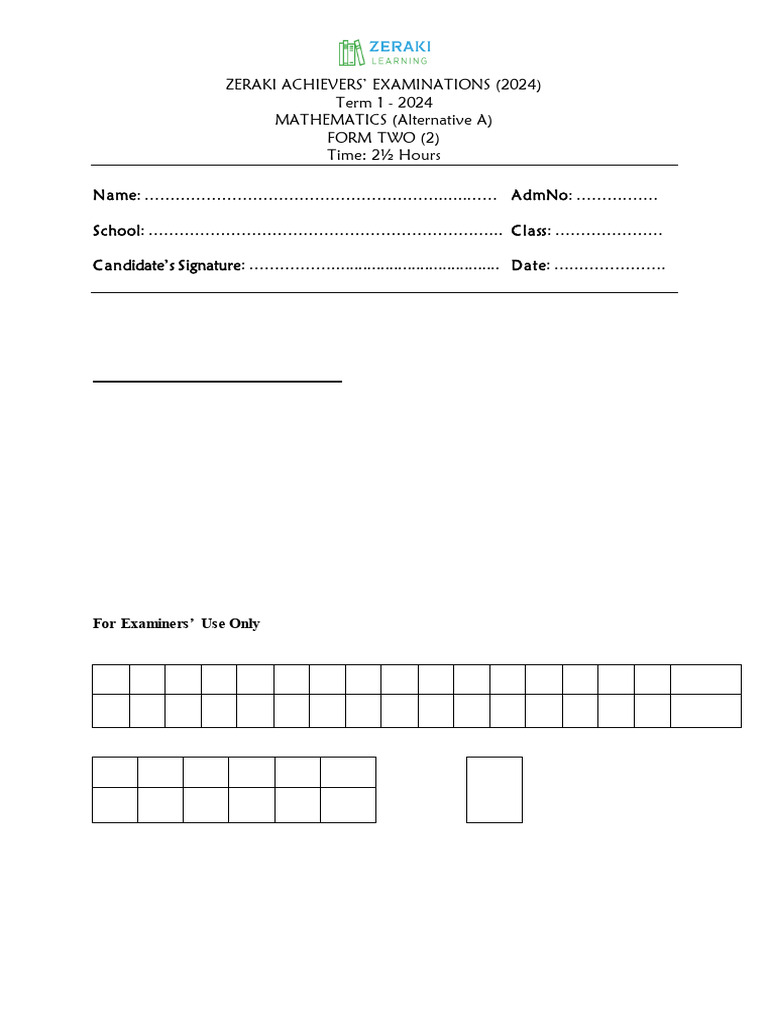 Mathematics - Mathematics - Question Paper | PDF | Triangle | Euclidean ...