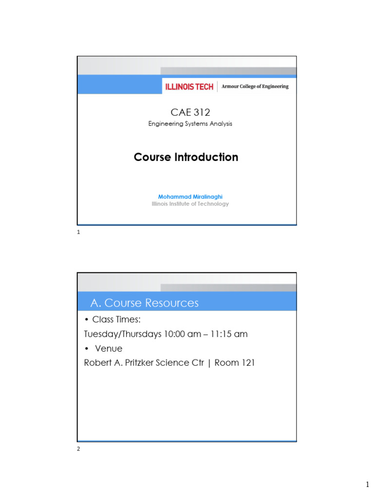 Lecture 0. Introduction To Course | PDF