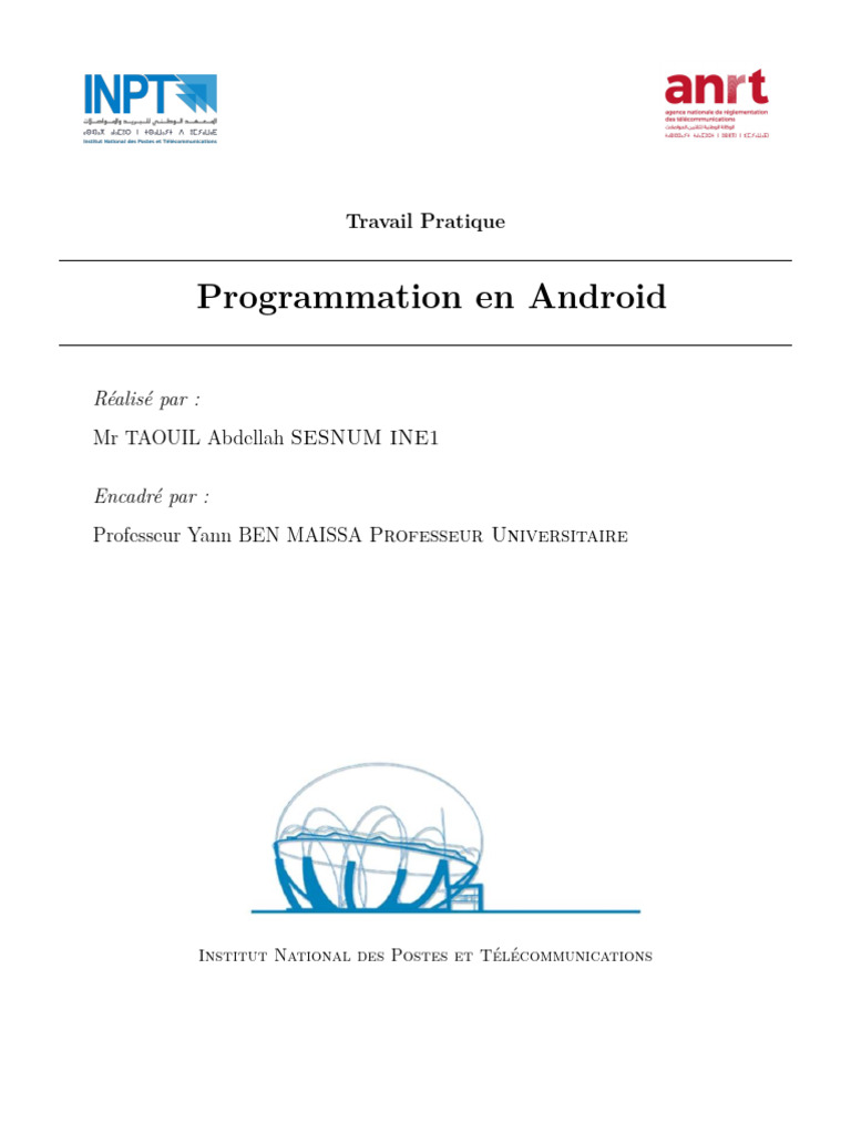 INPT PFE Report Template | PDF | Android (Système d'exploitation ...