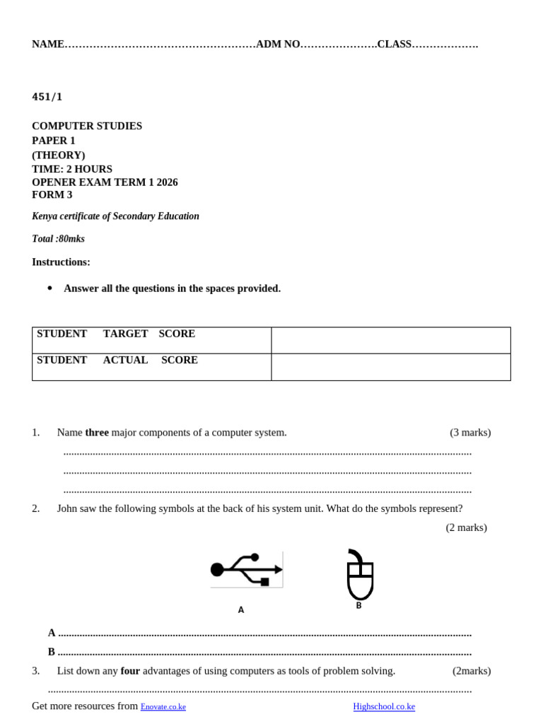 Pretechnical StudiesF3 QS | PDF | Booting | Office Equipment