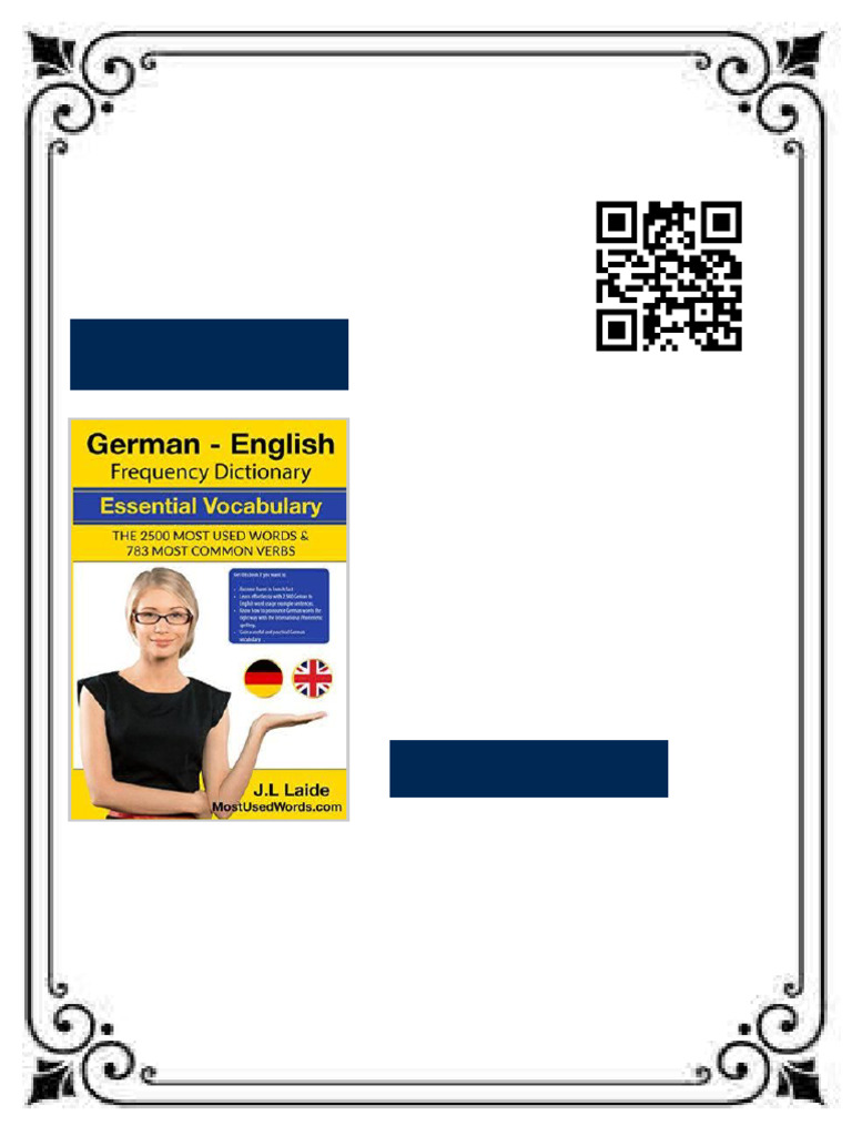 German English Frequency Dictionary Essential Vocabulary 2500 Most Used ...