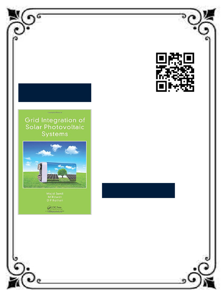 Grid integration of solar photovoltaic systems 1st Edition Jamil eBook ...