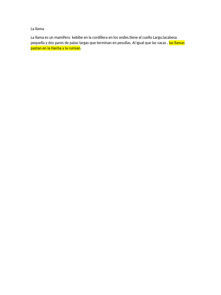 La Llama | PDF