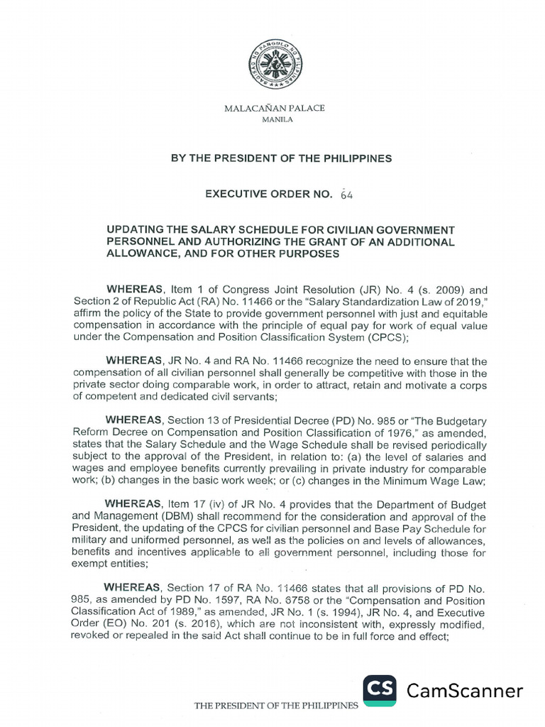 Executive Order No. 64 | PDF