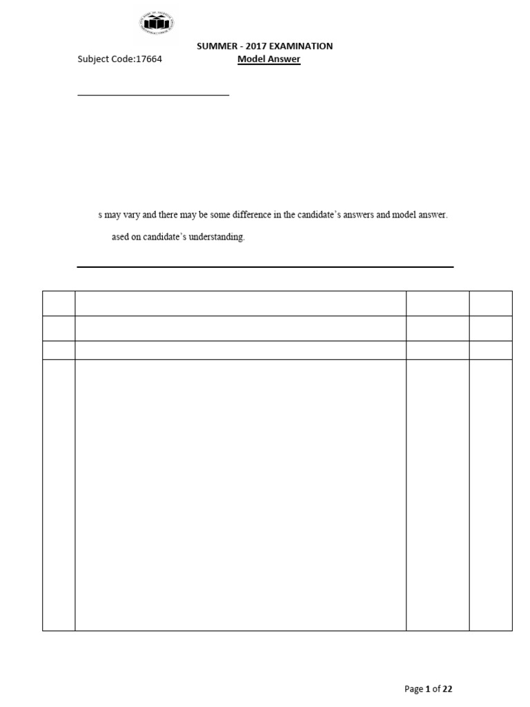 2017 Summer Model Answer Paper | PDF | Programmable Logic Controller ...
