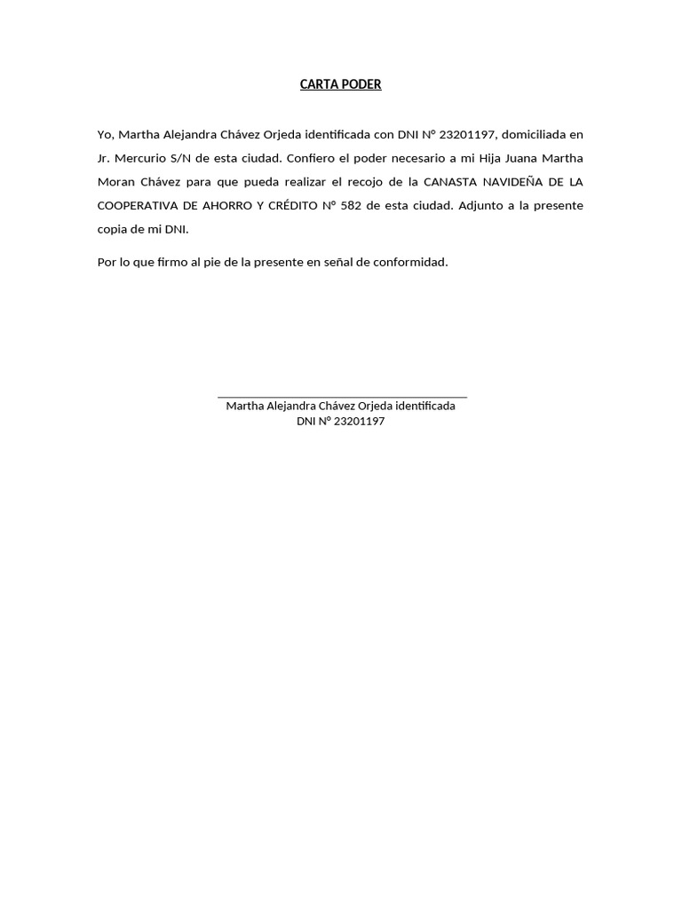 Carta Poder | PDF