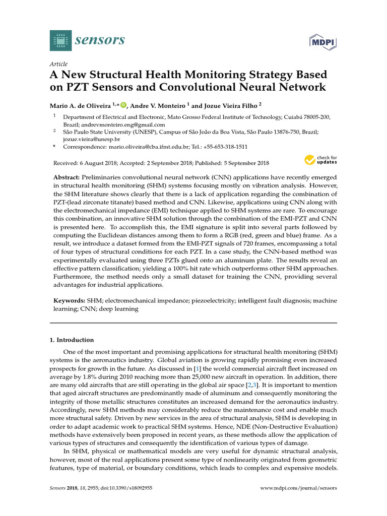 A New Structural Health Monitoring Strategy Based | PDF | Applied ...