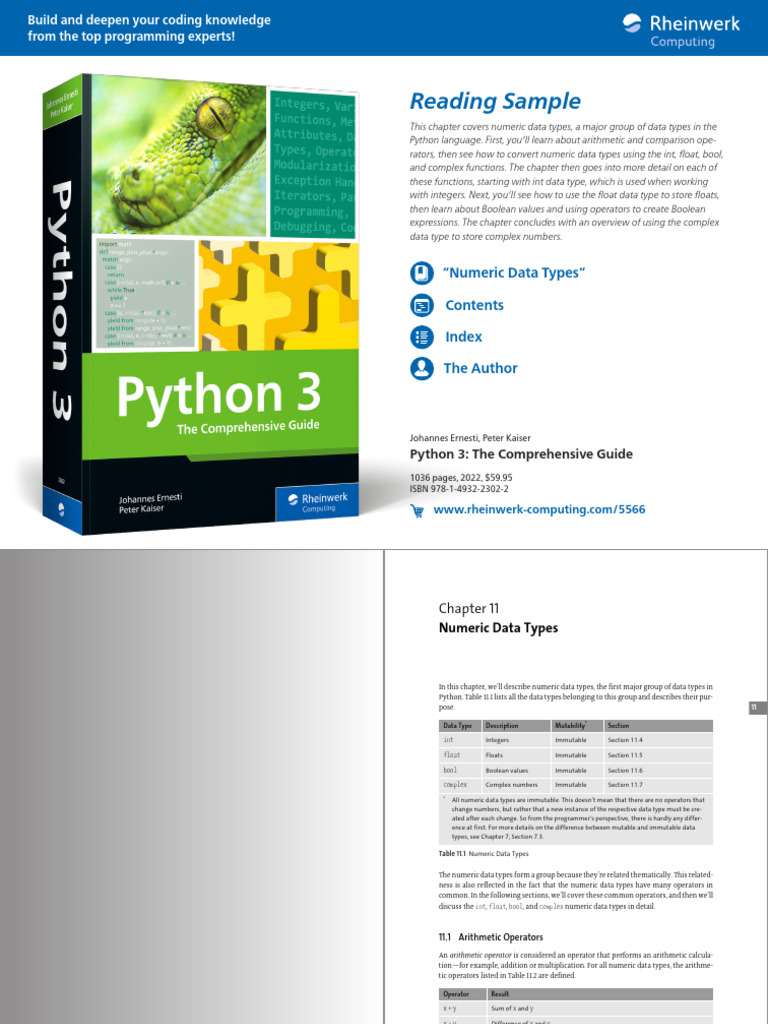Reading Sample Sap Press Python 3 | PDF | Boolean Data Type | Data Type