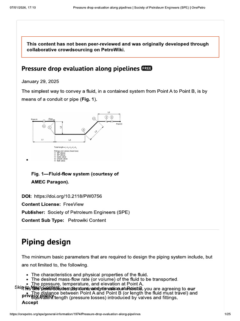 Pressure Drop | PDF