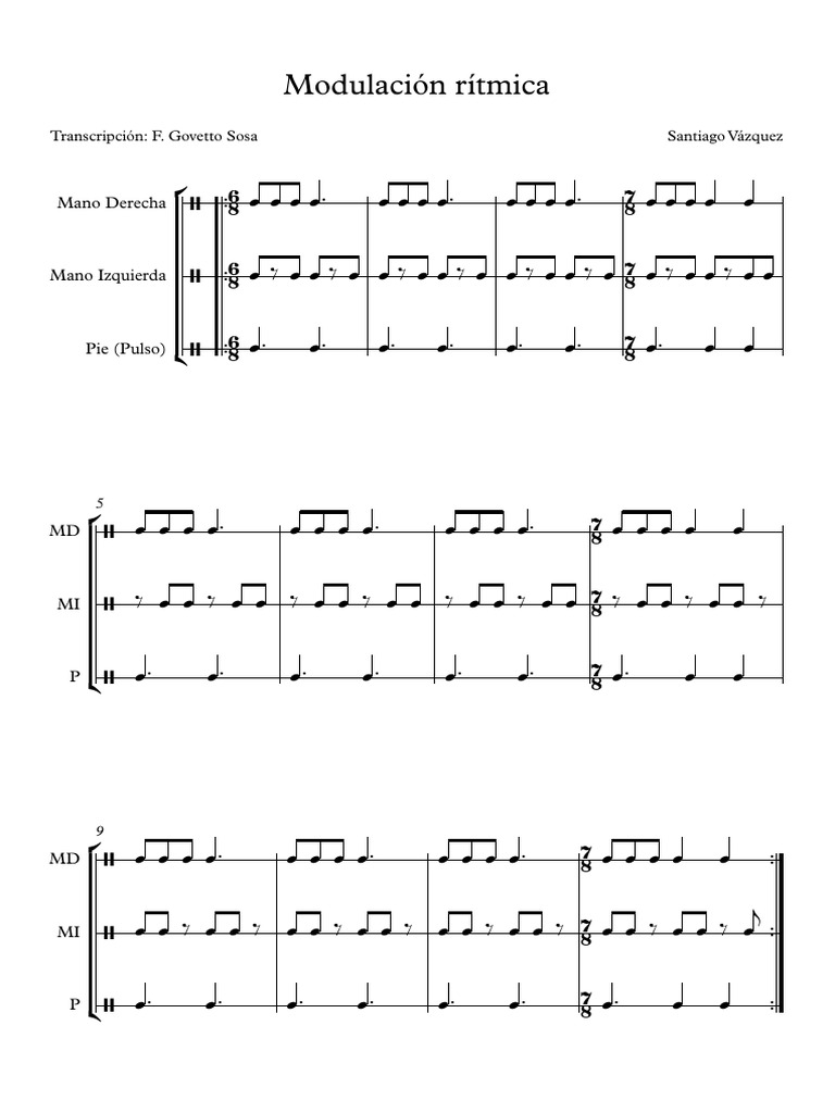 Modulación Rítmica - Partitura Completa | PDF